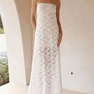 KINERA MAXI DRESS - WHITE - L